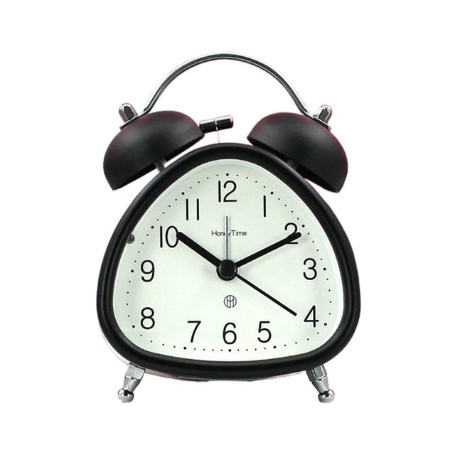 Maytalsory Loud Alarm Clock For Bedroom With Nightlight Function Metal Bell Battery Powered Battery Powered black