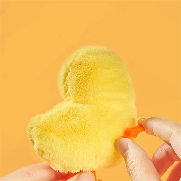 Ding Yongliang – 4 Poussins Sauteurs Mécaniques – Pâques – Peluche Douce – 10 Cm – Sans Piles