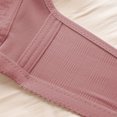 thumbnail image 4 of Birdeem Womens Non Steel Ring Style Printed Gathered Middle Button Breathable Underwear Daily Bra, 4 of 5