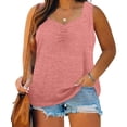 thumbnail image 2 of Birdeem Camisole pour Femmes Mode pour Femmes Couleur Unie Sans Manches à Col en V Camisole, 2 of 12