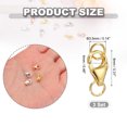 thumbnail image 2 of 8mm Lobster Clasp with Closed Jump Rings, 3 Set Lobster Claw Clasp, Gold Tone, 2 of 6