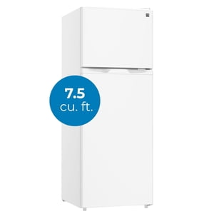 Kenmore 7.5 Réfrigérateur Cu.ft Top Mount avec congélateur Double Porte, Finition Blanc pour Appartement, Garage, Petite Cuisine