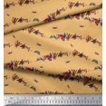 thumbnail image 3 of Soimoi Crepe Silk Fabric Colorful Bird Print Fabric by the Yard 42 Inch Wide, 3 of 3