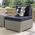 thumbnail image 2 of Modway Chaise Latérale de Patio en Gris Pâle et Bleu Marine, 2 of 4