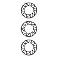 thumbnail image 2 of Youkk Alloy Crank set - Durable Precise Fit Smooth Operation - Guaranteed Compatibility Bicycles Crank 52T black 3Set, 2 of 6