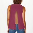 thumbnail image 4 of Dealovy Camisoles pour Femmes Col Ras du Cou Sans Manches Dos Ouvert Hauts de Sortie Blouses Amples Ajustées Camisole, 4 of 7