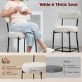 thumbnail image 4 of HOMCOM Modern Bar Stools Set of 2 27" Counter Height Barstools, Cream White, 4 of 10
