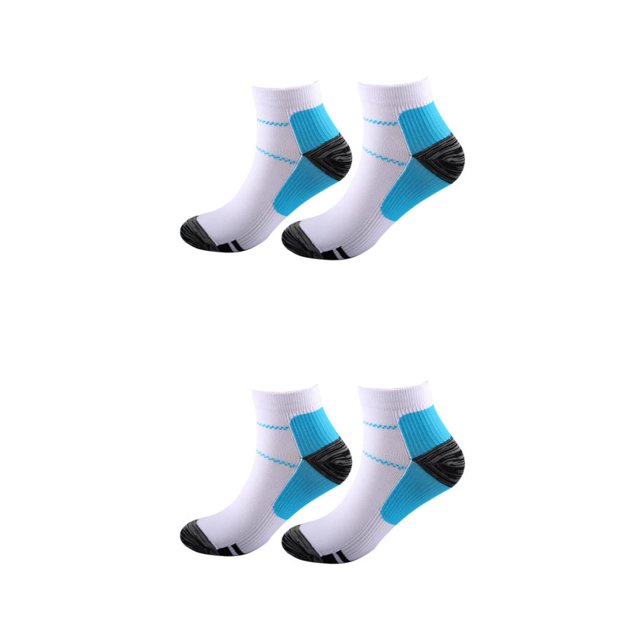 Wweixi 2piece Relieve Foot Fatigue Compression Socks For Greater Comfortable To Wear Ankles Socks blue S/M 2Set