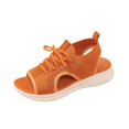 thumbnail image 1 of CHGBMOK Womens Sandals Summer New Solid Color Wedge Heel Fish Mouth Strap Sandals Sizes 36-42, 1 of 7