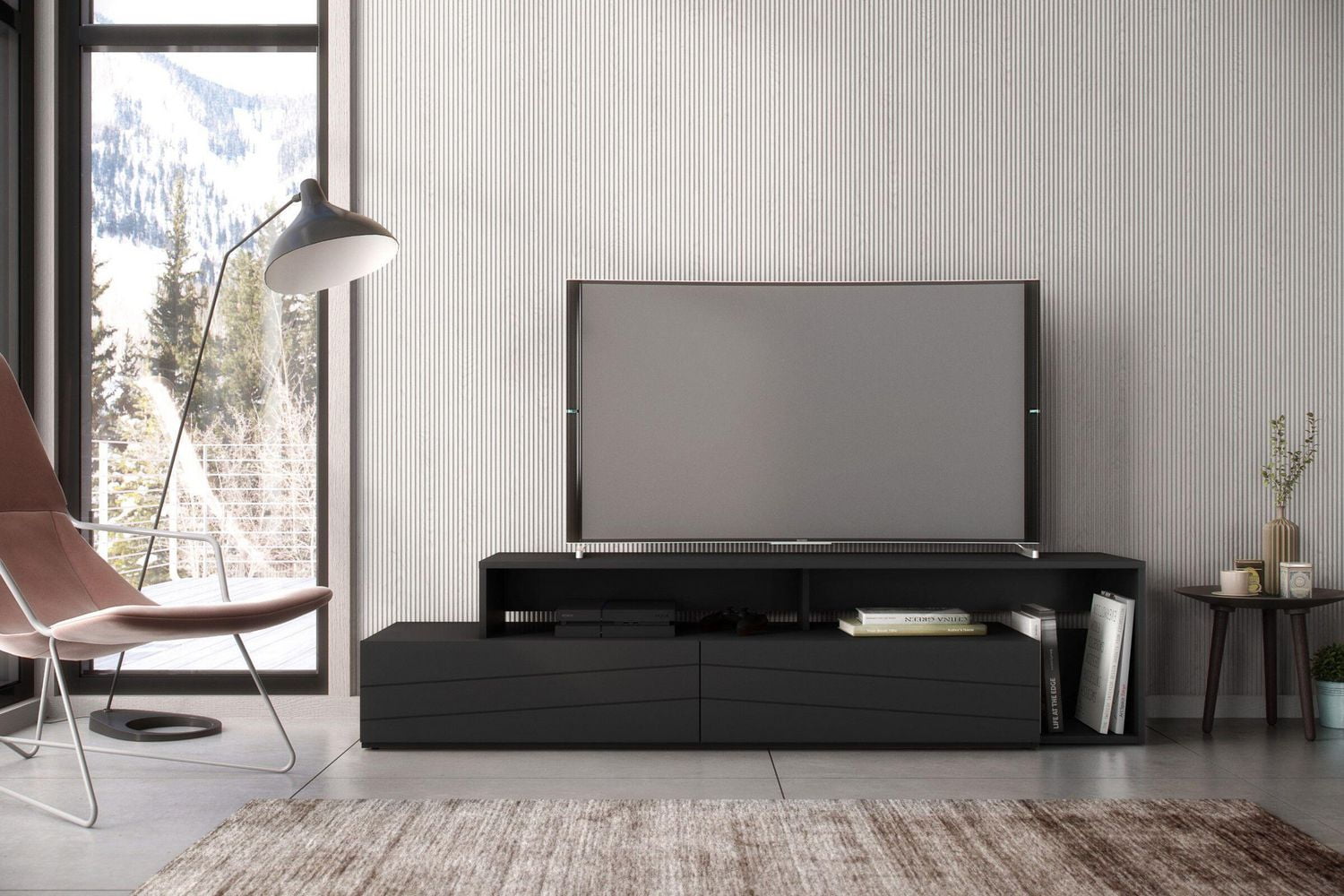 Nexera Meuble audio-vidéo Tonik,72 po, Blanc