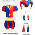 thumbnail image 4 of Pomni Costumes Set Kids Circus Cosplay Costume Hallowen Birthday Party, 4 of 6
