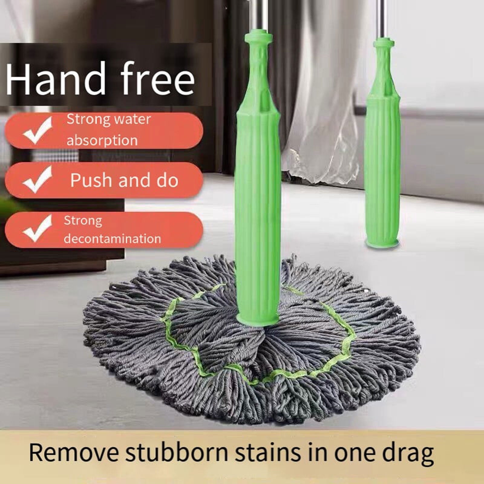 Dvkptbk Vertical Storage Mop in 1 Dehydrated Mop Self-Wringing Torsion Mops for Floor Cleaning Self Wringing Mop for Floor Cleaning Commercial Household Clean Hardwood Vinyl Tile Cleaning Supplies