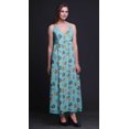 thumbnail image 2 of Bimba Robe Longue Chic Imprimée pour Femmes Feuilles Bohème Été Maxi Tenue de Plage-Xx-Grand, 2 of 5