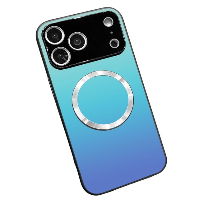 BotaniNest Gradient Glass Glossy For IPhone 17 Pro Max Compatible Thin Gradient Full Coverage Tempered Glass With Absorbing .