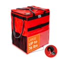 thumbnail image 1 of KELN Sac Fourre-Tout Roulant Rouge sur Roues &ndash; Panier d'Épicerie Pliable Durable avec Fermeture Éclair Imperméable &ndash; Sac de Magasinage de Voyage Pliable avec, 1 of 7