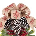 thumbnail image 4 of Haute Decor 18 Inch Outdoor Homespun Holiday Wreath w/ Pinecones, Snowflake, 4 of 6