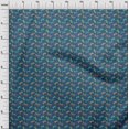 thumbnail image 4 of oneOone Georgette Viscose Bleu Sarcelle Tissu Enfants Léopard Matière de Robe Tissu Imprimé Tissu au Mètre 42 Pouces de Large, 4 of 4