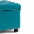 thumbnail image 3 of Pemberly Row 48" Storage Ottoman in Mediterranean Blue Vegan Leather, 3 of 6