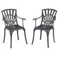 thumbnail image 3 of Homestyles Grenada Aluminum 5 Piece Outdoor Dining Set in Charcoal, 3 of 9