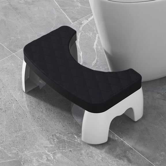Marchepied de Toilette Pliant pour Salle de Bain, Marchepied Sans Repose-Pieds avec Dessus Rembourré Doux, Marchepied Portable pour Adultes, Marchepied Peu Encombrant pour Toilettes, Petit Marchepied en Plastique ABS pour la Maison et la Salle de Bain