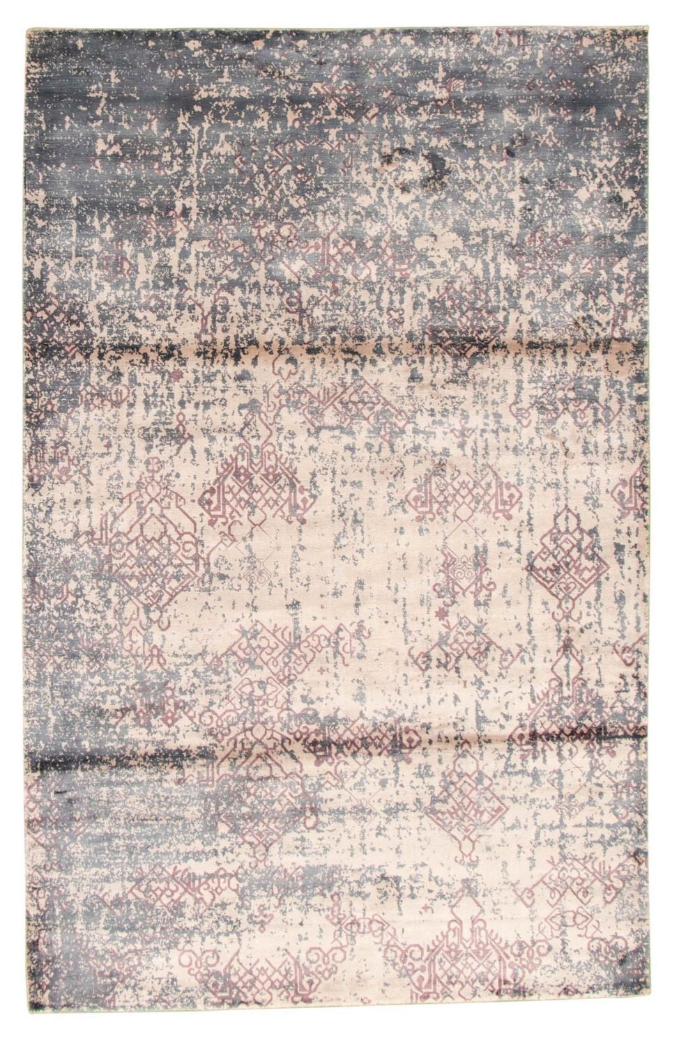 ECARPETGALLERY 4'11" x 7'7"  Contemporary Galleria Hand Loomed Area Rug for Living Room, Dining Room and Bedroom in Ivory