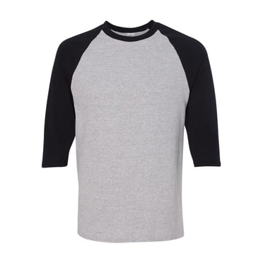 Gildan T-Shirt de Baseball en Coton Épais à Manches Raglan Trois-Quarts