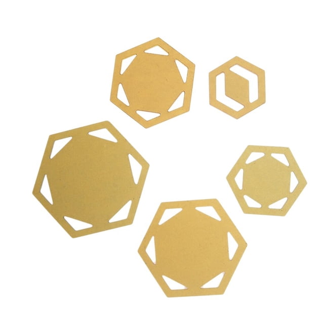 MasteelfCA 5 Pcs Modèles Hexagonaux de Quilting Patchwork Broderie Modèle Fait Main Outil de Couture DIY