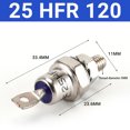 thumbnail image 1 of 1Pc 85A/40A/25A 1200V Positive Cathode/Negative Anode Stud Mount Diode Rectifier, 1 of 1