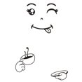 thumbnail image 2 of KITTEHIGM Kitchen Fridge Wall Sticker, Cute Sticker Fridge Happy Delicious Face Kitchen Fridge Wall Refrigerator Vinyl Stickers Cute Home Decor 1 Set Liquidation Pallets #66, 2 of 4