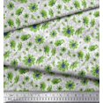 thumbnail image 3 of Soimoi Viscose Chiffon Fabric Leaves & Cosmos Floral Print Sewing Fabric Yard 42 Inch Wide, 3 of 3