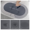 thumbnail image 4 of EDHITNR Super Absorbent Bath Rug Non Slip Silicone Backing Bathroom Floor Mat, Low Pile Polyester Shower Rug for Bathtub Washable Quick Dry Bath Mat for In Front of Shower Room, Gray, 4 of 7