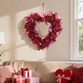 thumbnail image 3 of A Decorative Heart Wreath For Holiday And Party Decorations Crafted From Lifelike Plastic Material With Realistic Appearance For Various Settings, 3 of 7