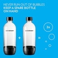thumbnail image 3 of 1L Classic Black Bottles Twin Pack - Dishwasher Safe, 3 of 4