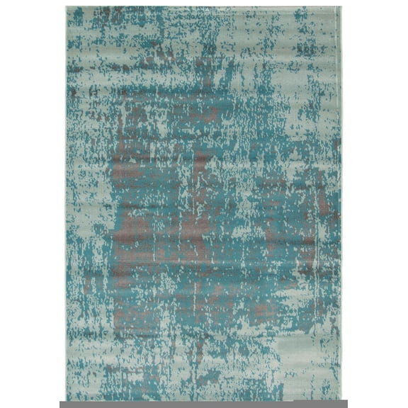 ECARPET Traditional Style Area Rug for Dining Room, Living Room and Bedroom Charlotte Aqua