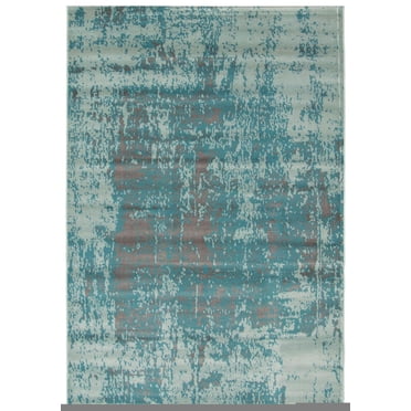 Tapis ECARPET de Style Traditionnel pour Salle à Manger, Salon et Chambre à Coucher Charlotte Bleu