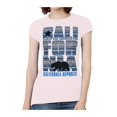 thumbnail image 1 of Womens California Republic Blue Tribal Pattern Black T-Shirt Light Pink Medium, 1 of 1