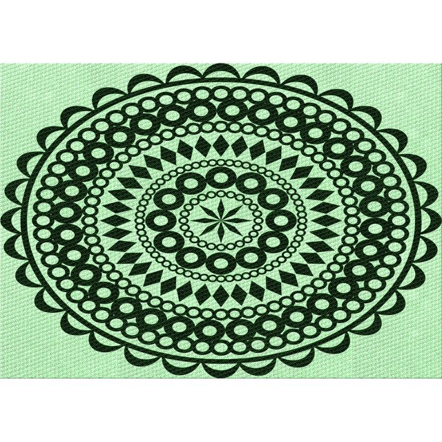 Ahgly Tapis Rectangulaire Lavable en Machine Intérieur Transitionnel Vert Forêt Foncé, 5 Pieds x 8 Pieds