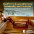 thumbnail image 4 of All Things Cedar 44” Deluxe Wood Sauna Bench, Indoor & Outdoor Use, Natural, 4 of 12