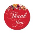 thumbnail image 1 of Darling Souvenir 45 Pcs Autocollants Floraux Ronds Rouges Merci DIY Enveloppe Sceaux-1.6 Pouces, 1 of 4
