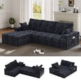 thumbnail image 1 of JARCLIC Modern L-Shaped Sectional Sofa, 108" Breathable Modular Couch with Storage Pockets, Convertible Sleeper Sofa for Living Room, Apartment (Gray), 1 of 7