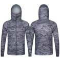 thumbnail image 1 of Men's Camo Hoodie Lightweight Pullover Sweatshirt Outdoor Hiking Jacket with Drawstring for Spring Summer, 1 of 3