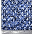 thumbnail image 1 of Soimoi Brown Georgette Viscose Fabric Blocks Block Decor Fabric Printed BTY 44 Inch Wide, 1 of 3
