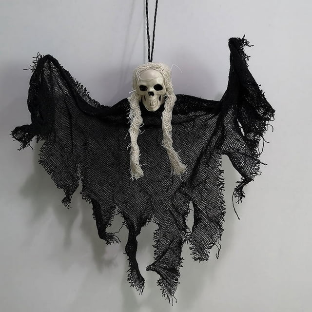 Halloween Hanging Skull Head Ghost Haunted House Escape Horror Props Ornament
