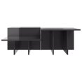 thumbnail image 3 of vidaXL Coffee Tables 2 pcs High Gloss Grey Engineered Wood, 3 of 5