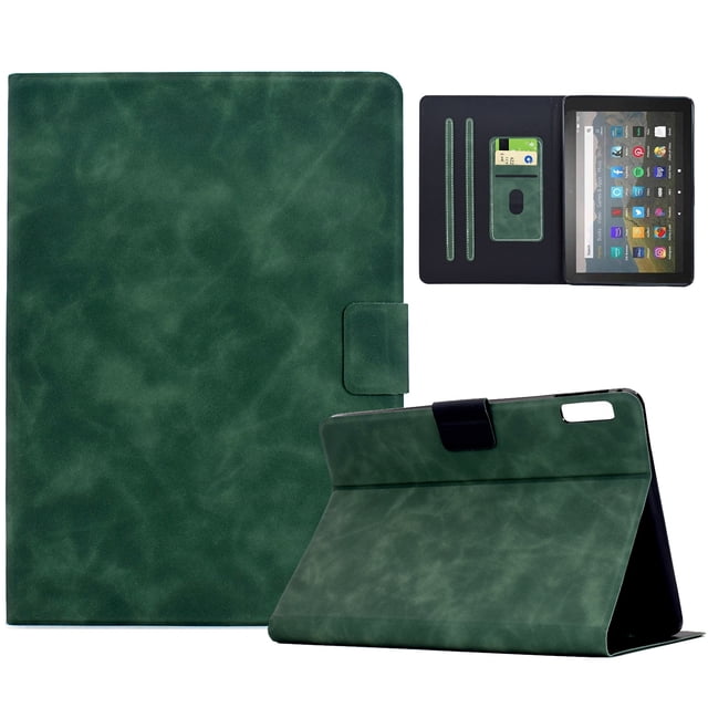 FOXDOCK Tablet Case for Lenovo Tab M9 – TPU Folio Cover with Card Slots, Anti-Slip Stitching, Stand Function, Full Protection