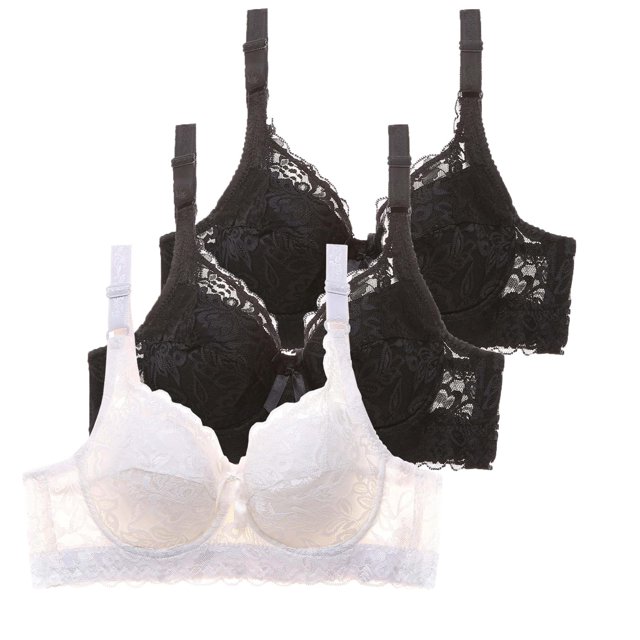 Kcodviy Pack of 3 Women Sports Bras Pack Bras with Underwire Push Sports Bra for Women Pack Up Bra Set Women Seamless Bra Bustier Sports Bra Training Women Bras Plus Size Front Close Bra