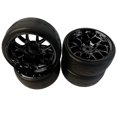 thumbnail image 1 of 4x Pneus à Roues en Caoutchouc 1/10 pour Voiture RC Rock Crawler Modèle TT02 HSP Noir, 1 of 3