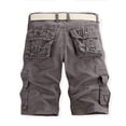thumbnail image 3 of DPTALR Men's Casual Pure Color Outdoors Pocket Beach Work Trouser Cargo Shorts Pant, 3 of 3