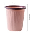 thumbnail image 3 of Small Trash Can with Lid | Press Top Wastebasket for Bathroom, Kitchen, or Office | Plastic Garbage Bin with Bag Holder | Compact Step-On Trash Can for Small Spaces, Dorm, or RV, 3 of 7