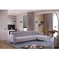 thumbnail image 1 of Velago Attalens Adjustable Polyester Sectional Sleeper Sofa, Light Grey, 1 of 9